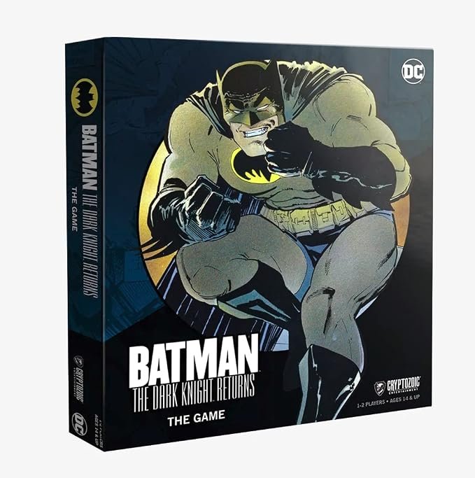 Batman The Dark Knight Returns board game box art based on the Frank Miller comic